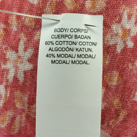 Lucky Brand Short Sleeve Zipper Back Top size Small - Picture 6 of 8